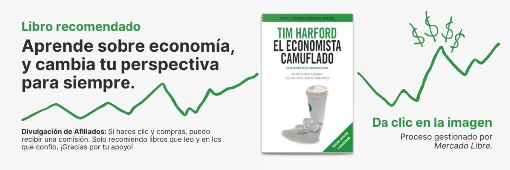 Imagen para promocionar el libro "El economista camuflado" de Tim Harford.
