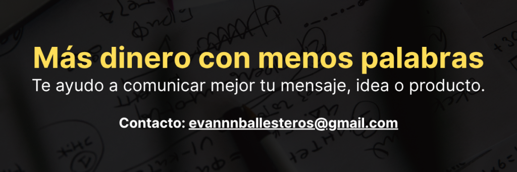 Banner para ofrecer servicios de escritura creativa.